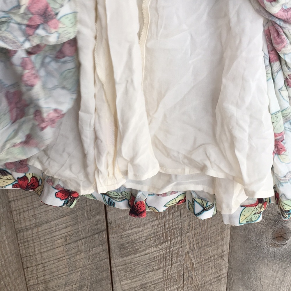 NWT Free People Dear You floral ruffle mini dress - Picture 8 of 8